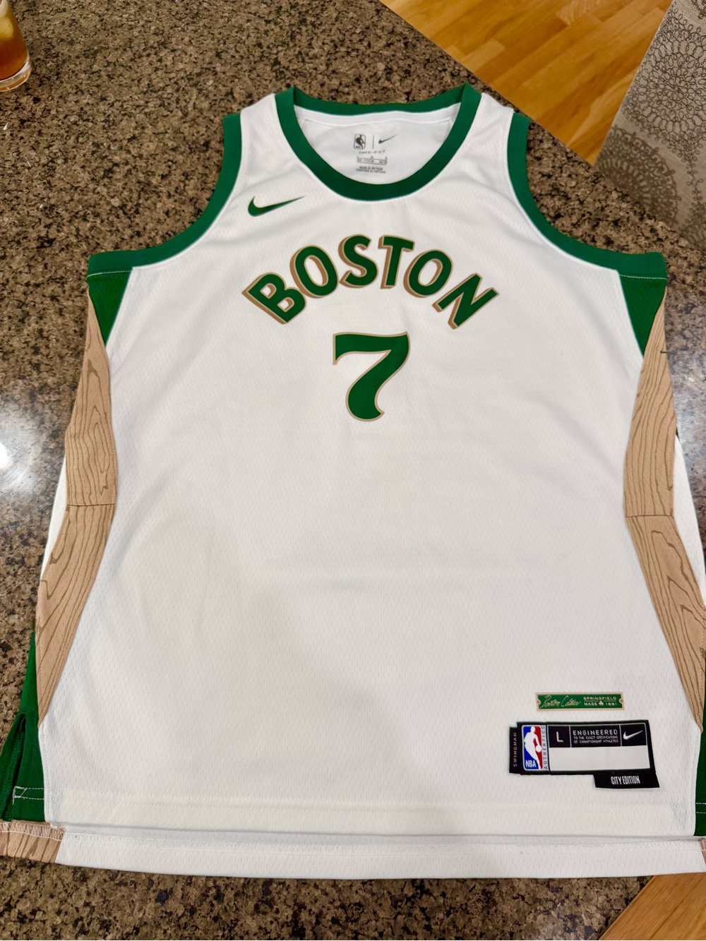 Nike Boston Celtics city jersey #7 Basketball Jersey_ Jaylen Brown